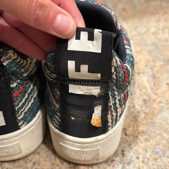 Celine Love Life tweed platform slip on sneakers - Picture 6 of 13